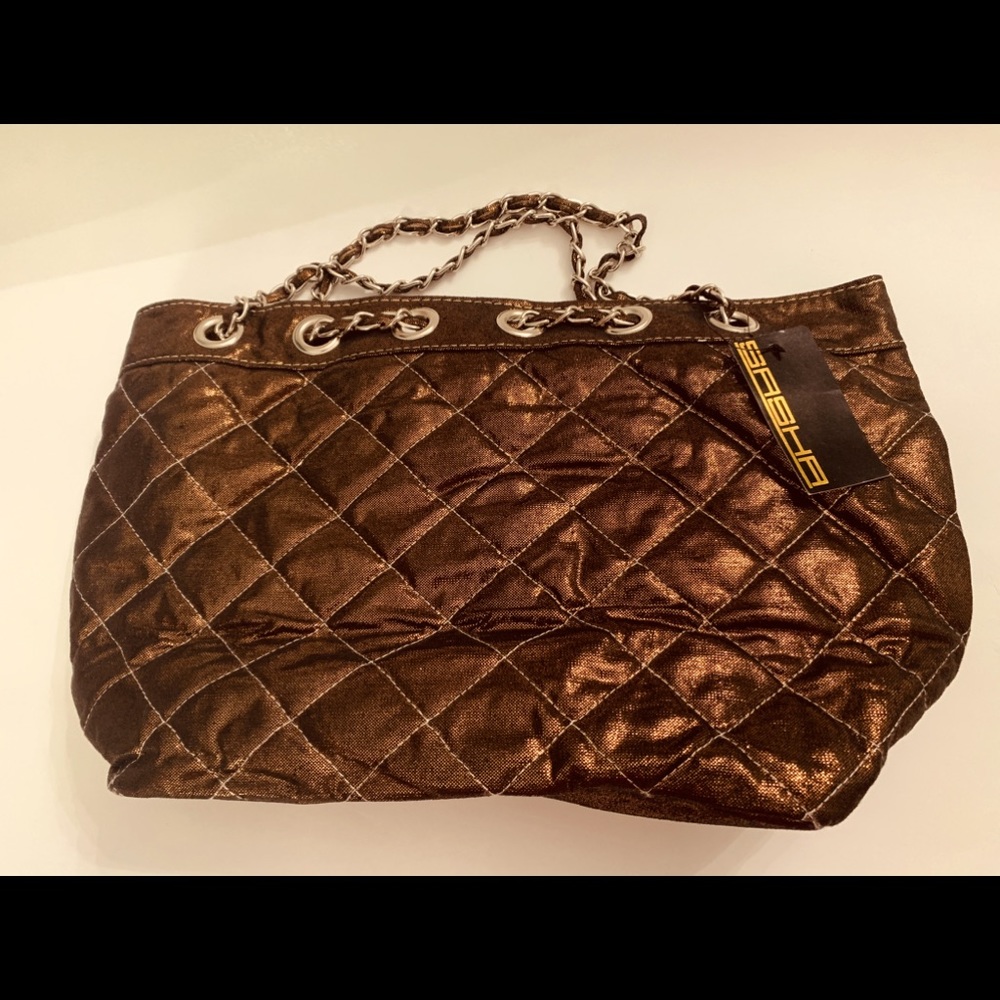 Sasha, New With Tags, Copper Color Quilted Purse